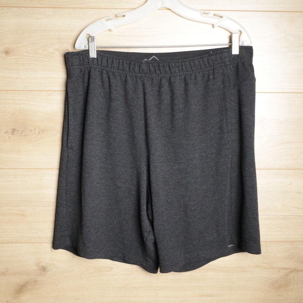Eddie Bauer‎ Men's Dark Gray Sweat Shorts Elastic Waist Size XL (Missing String)
